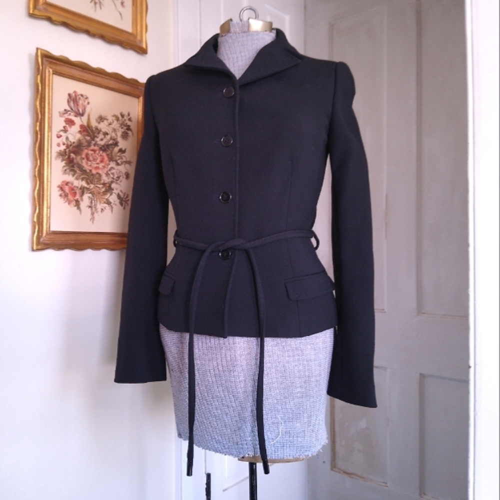 DOLCE & GABBANA Black Blazer with Belt